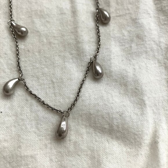 Tiffany & Co Elsa Peretti 5 Teardrop Charm Necklace - Picture 6 of 7